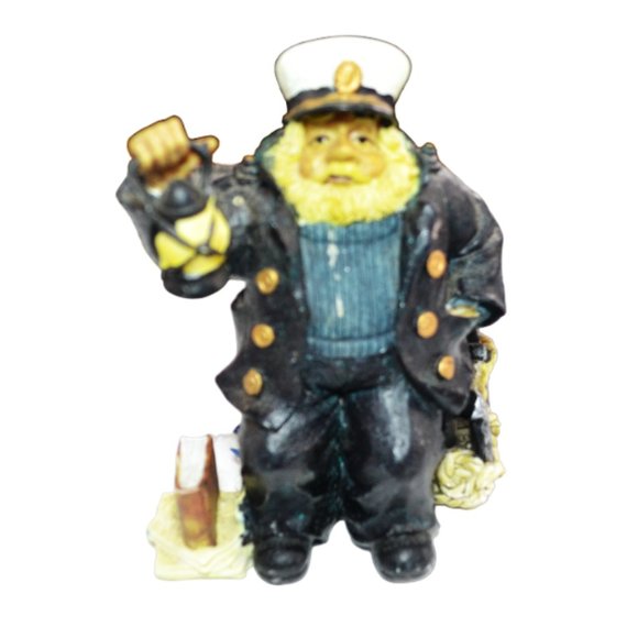 Nautical Theme Decor Sea Captain With Lantern Mooring Pieces With Birds - Picture 4 of 7